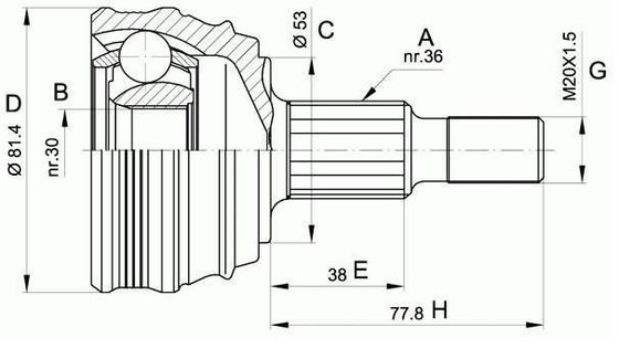 1J0498099 Şanzıman Parçaları C.V Eklem
